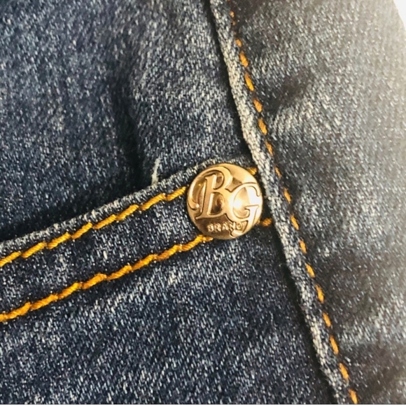 B & G Brand Skinny Distressed Blue Jeans Junior Size 5 - Picture 7 of 9